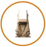 Beryllium copper pilot tube air sensor manufactured by investment casting