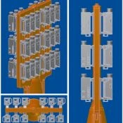 Engineers use the finalized solid model to design a tree that is optimal for the investment casting 